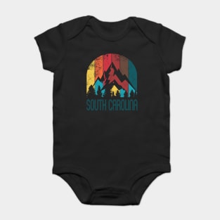 Retro South Carolina Design for Men Women and Kids Baby Bodysuit